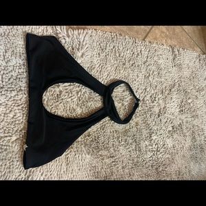 black bathing suit top